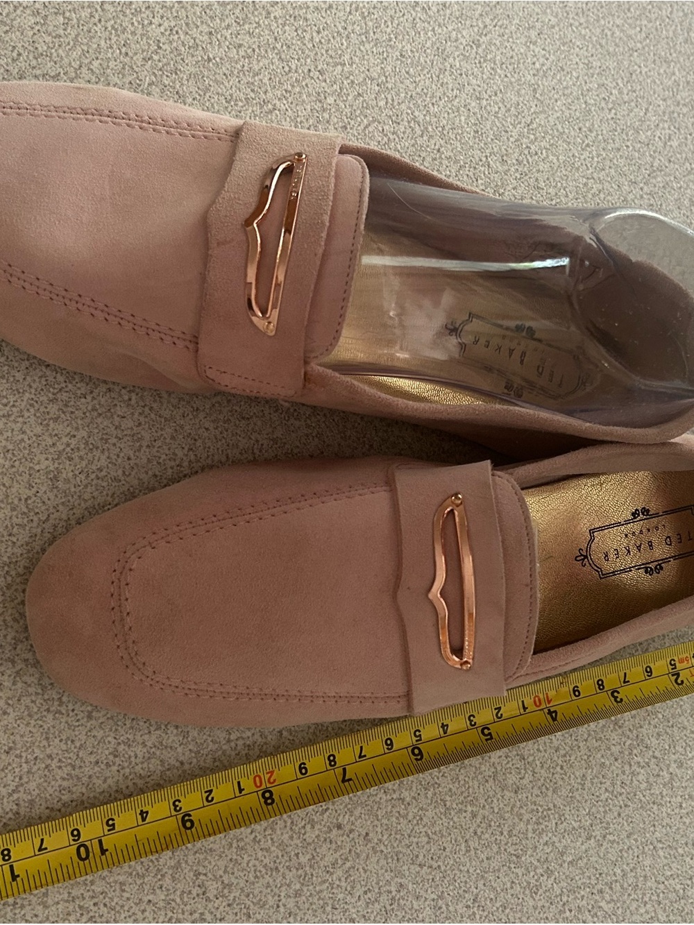 Ted Baker Dusty Pink Suede Slip-On Loafers